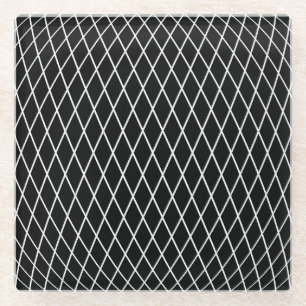 Diamantrooster geometrische textuur. glazen onderzetter