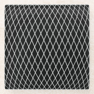Diamantrooster geometrische textuur. glazen onderzetter