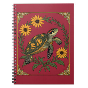 Diamantrugschildpad en Black Eyed Susan Bloemen Notitieboek