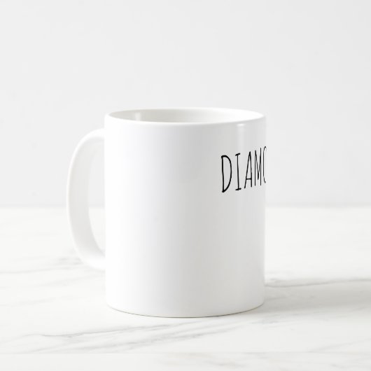 Diamantschilderen over klusjes koffiemok (Voorkant links)