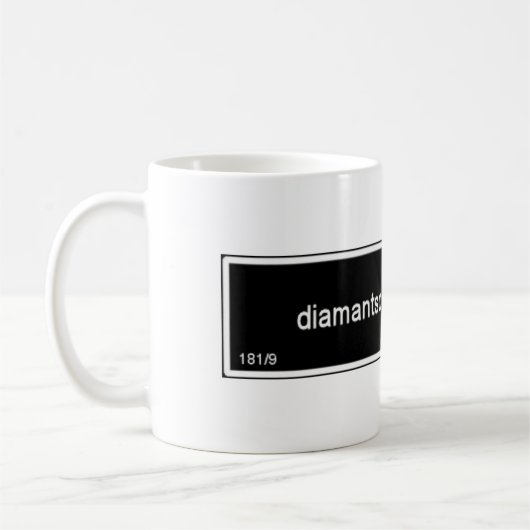 Diamantschwarz Koffiemok (Links)