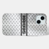Diamantstaal met Bord naam Case-Mate iPhone Case (Achterkant (horizontaal))
