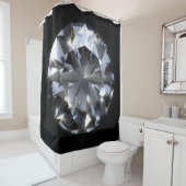 Diamantsteen: zwarte ruimte schittert. douchegordijn (In situ)