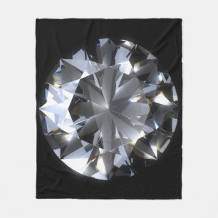 Diamantsteen: zwarte ruimte schittert. fleece deken