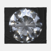 Diamantsteen: zwarte ruimte schittert. fleece deken (Voorkant (Horizontaal))