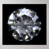 Diamantsteen: zwarte ruimte schittert. poster (Voorkant)