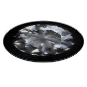 Diamantsteen: zwarte ruimte schittert. snijplank (Hoek)