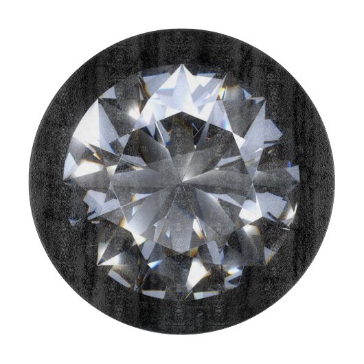 Diamantsteen: zwarte ruimte schittert. snijplank (Voorkant)