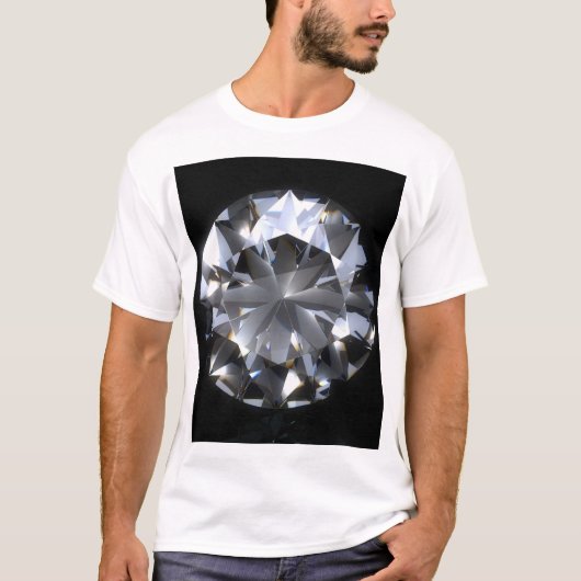 Diamantsteen: zwarte ruimte schittert. t-shirt (Voorkant)