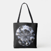 Diamantsteen: zwarte ruimte schittert. tote bag (Achterkant)