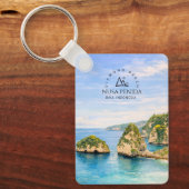 Diamantstrand Bali Aquarel Turquoise Zee Sleutelhanger (Voorkant)