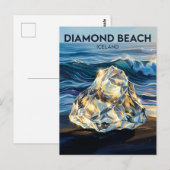 Diamantstrand IJsland Briefkaart (Voorkant / Achterkant)