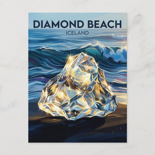 Diamantstrand IJsland Briefkaart (Voorkant)