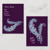 DIAMANTVEREN MONOGRAM,paarse Visitekaartje (Voorkant / Achterkant)