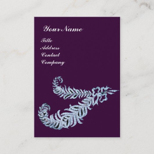 DIAMANTVEREN MONOGRAM,paarse Visitekaartje (Voorkant)