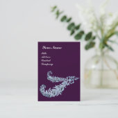 DIAMANTVEREN MONOGRAM,paarse Visitekaartje (Staand voorkant)