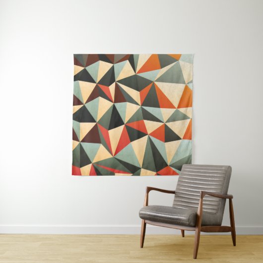 Diamantvorm: Abstract ontwerp Wandkleed (In Situ (horizontaal))