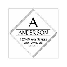 Diamantvorm Kalligrafie Retouradres