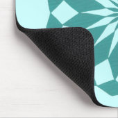 Diamantvormen in Blauwgroen Turquoise Mandala-Muis Muismat (Hoek)