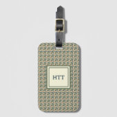 Diamantvormen in neutrale tonen bagagelabel (Voorkant (verticaal))