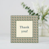 Diamantvormen in neutrale tonen bedankkaart (Staand voorkant)