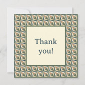 Diamantvormen in neutrale tonen bedankkaart (Voorkant)