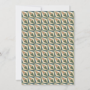 Diamantvormen in neutrale tonen feestdagenkaart