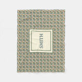 Diamantvormen in neutrale tonen fleece deken (Voorkant)