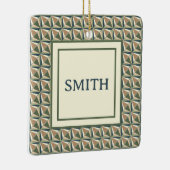 Diamantvormen in neutrale tonen keramisch ornament (Rechts)