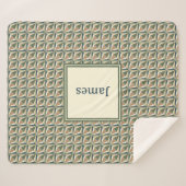 Diamantvormen in neutrale tonen sherpa deken (Voorkant (horizontaal))