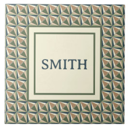 Diamantvormen in neutrale tonen tegeltje