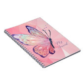 Diamantwand met Butterfly Custom Notitieboek (Rechterzijde)