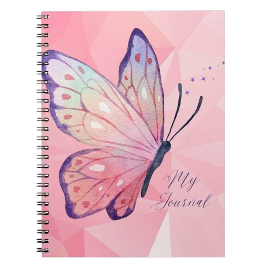 Diamantwand met Butterfly Custom Notitieboek (Voorkant)
