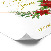 Diamod & Poinsettias Christmas Inspired Wedding Poster (Hoek)