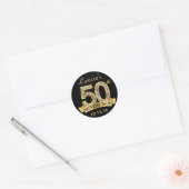 Diamond 50e Sticker | Zwart en Goud (Envelop)