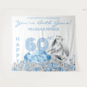 Diamond 60e Jubileum achtergrond Wandkleed (Voorkant (horizontaal))