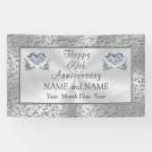 Diamond 60e Jubileum banner met JOUW TEKST (Horizontaal)