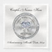 Diamond, 60e Jubileum Napkins gepersonaliseerd Servet (Voorkant)