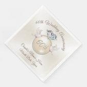 Diamond 60e Jubileum servetten, gepersonaliseerd Servet (Hoek)