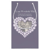 Diamond 60e trouwdag grijze fototas klein cadeauzakje (Achterkant)