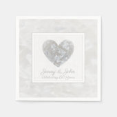 Diamond 60e trouwdag hart servet (Voorkant)