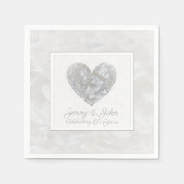 Diamond 60e trouwdag hart servet