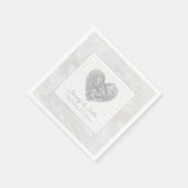 Diamond 60e trouwdag hart servet (Hoek)