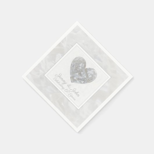 Diamond 60e trouwdag hart servet (Hoek)