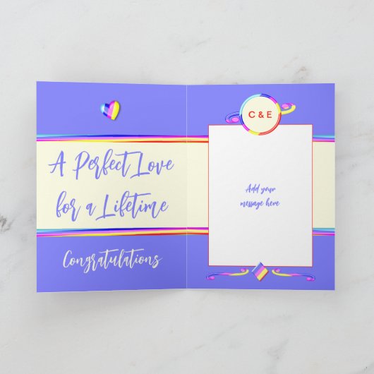 Diamond 60ste verjaardag: foto's paars toevoegen kaart (Binnen)