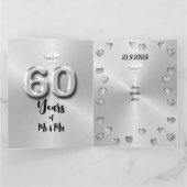 Diamond 60th Bruiloft Jubileum Kaart Voor Man (Binnen)