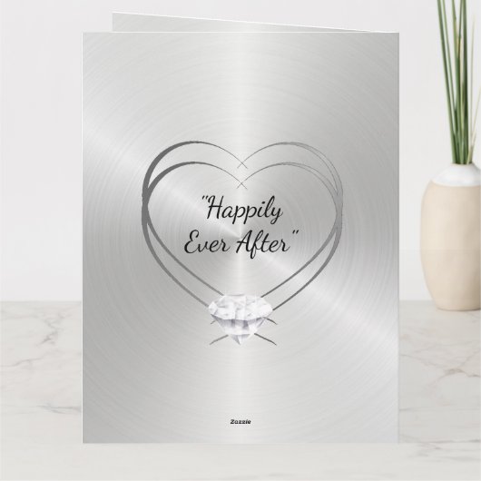 Diamond 60th Bruiloft Jubileum Kaart Voor Vrouw (Achterkant)