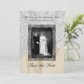 Diamond 60th bruiloft Jubileum Save The Date Kaart (Staand voorkant)