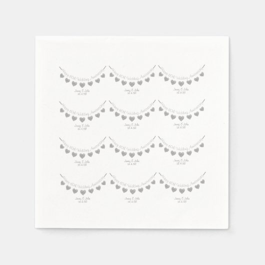 Diamond 60th Bruiloft Jubileum servetten (Voorkant)