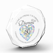 Diamond 60th Jubileum hart art naam Fotoblokken (Links)